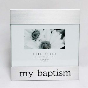 Silver Baptism Photo Frame