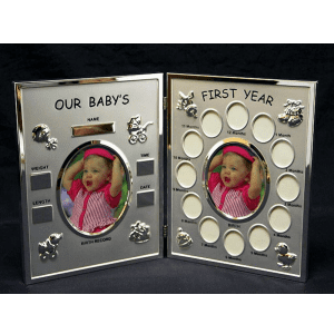 Baby's First Year Hinged Photo Frame