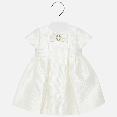 mayoral dress with bow collar for baby girl