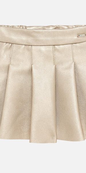 mayoral gold leatherette skirt for baby girl