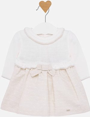 mayoral white and pink dress for newborn