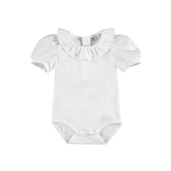1.701 white body suit with ruffled collar