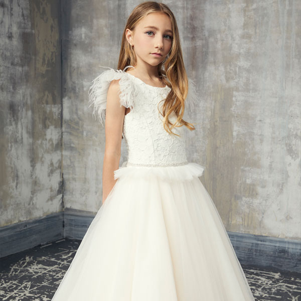 Scalloped Edge Neckline First Communion Dress Celestial 3311 – Sparkly Gowns