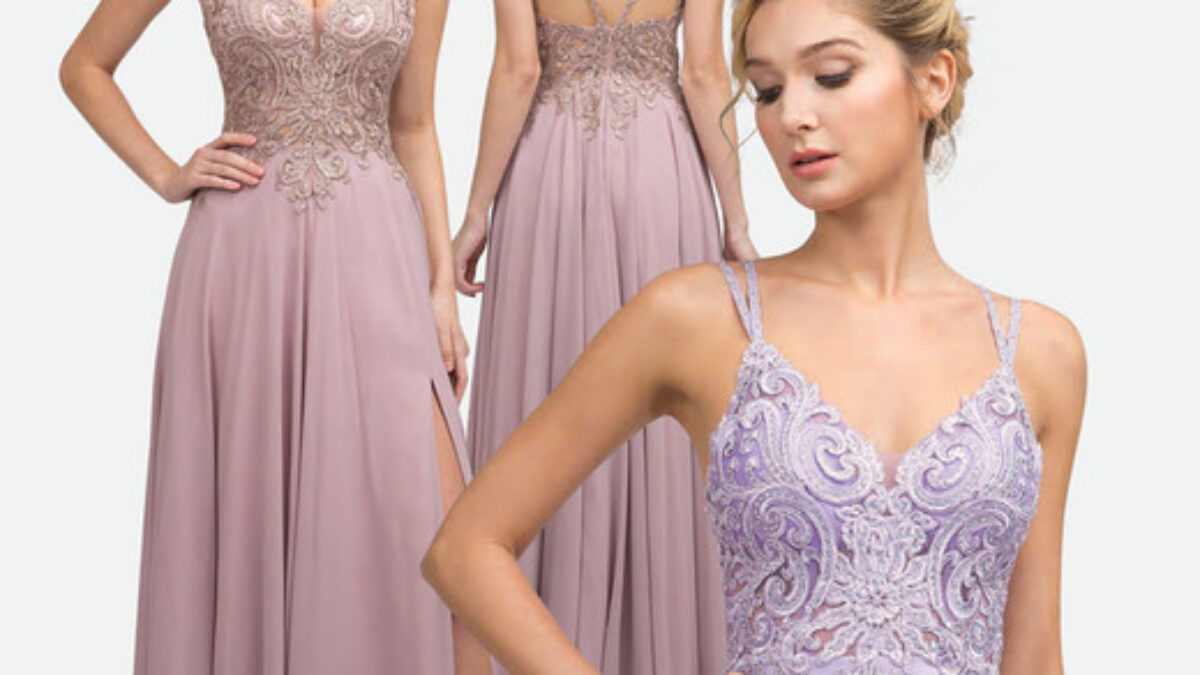 graduation dresses burlington ASHLEYlauren 11205 Sequin Gown with Three Quarter Sleeves main image 1